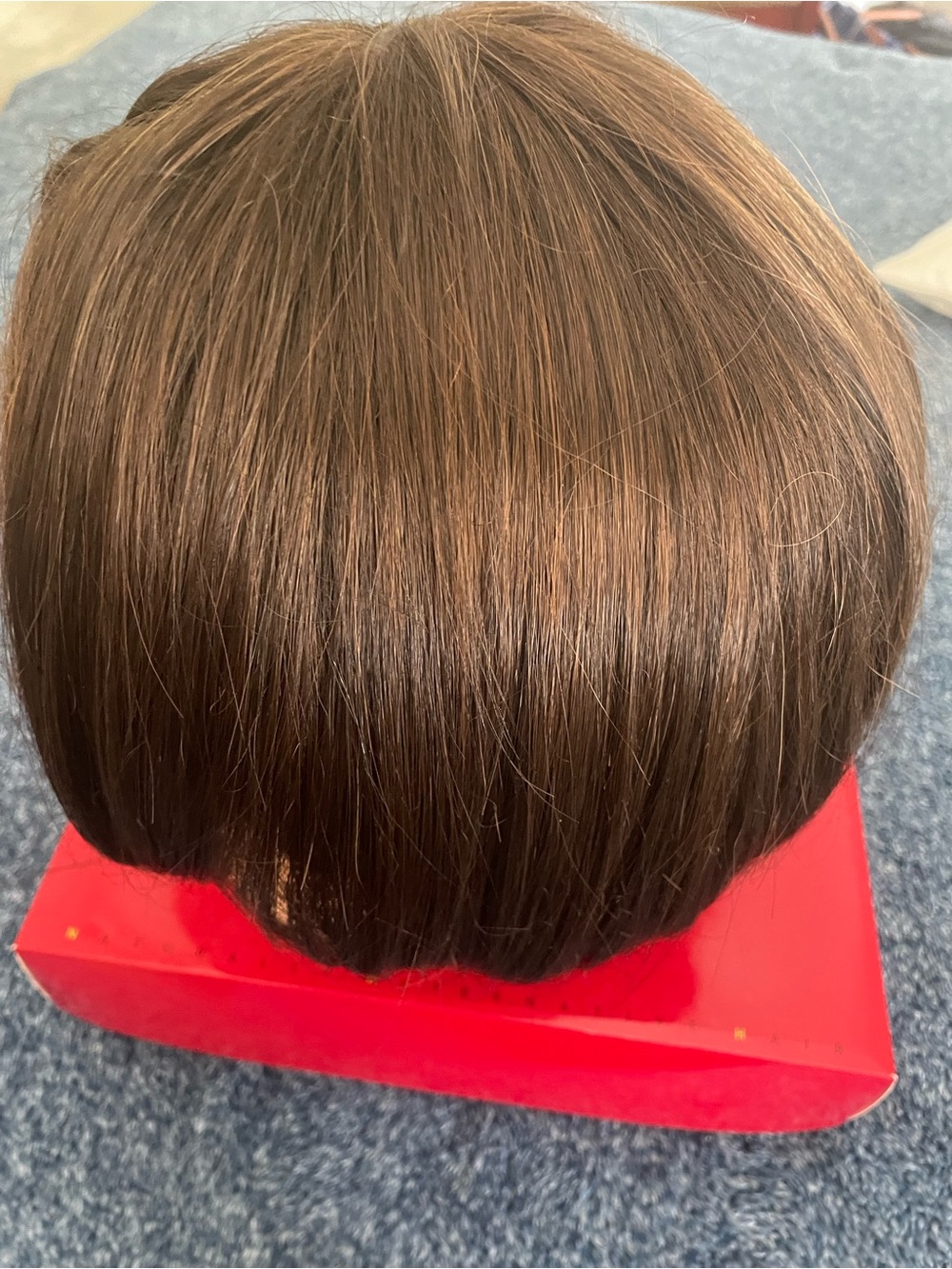 Natural Short Bob Hairpiece - Red color - Picture 2 of 6